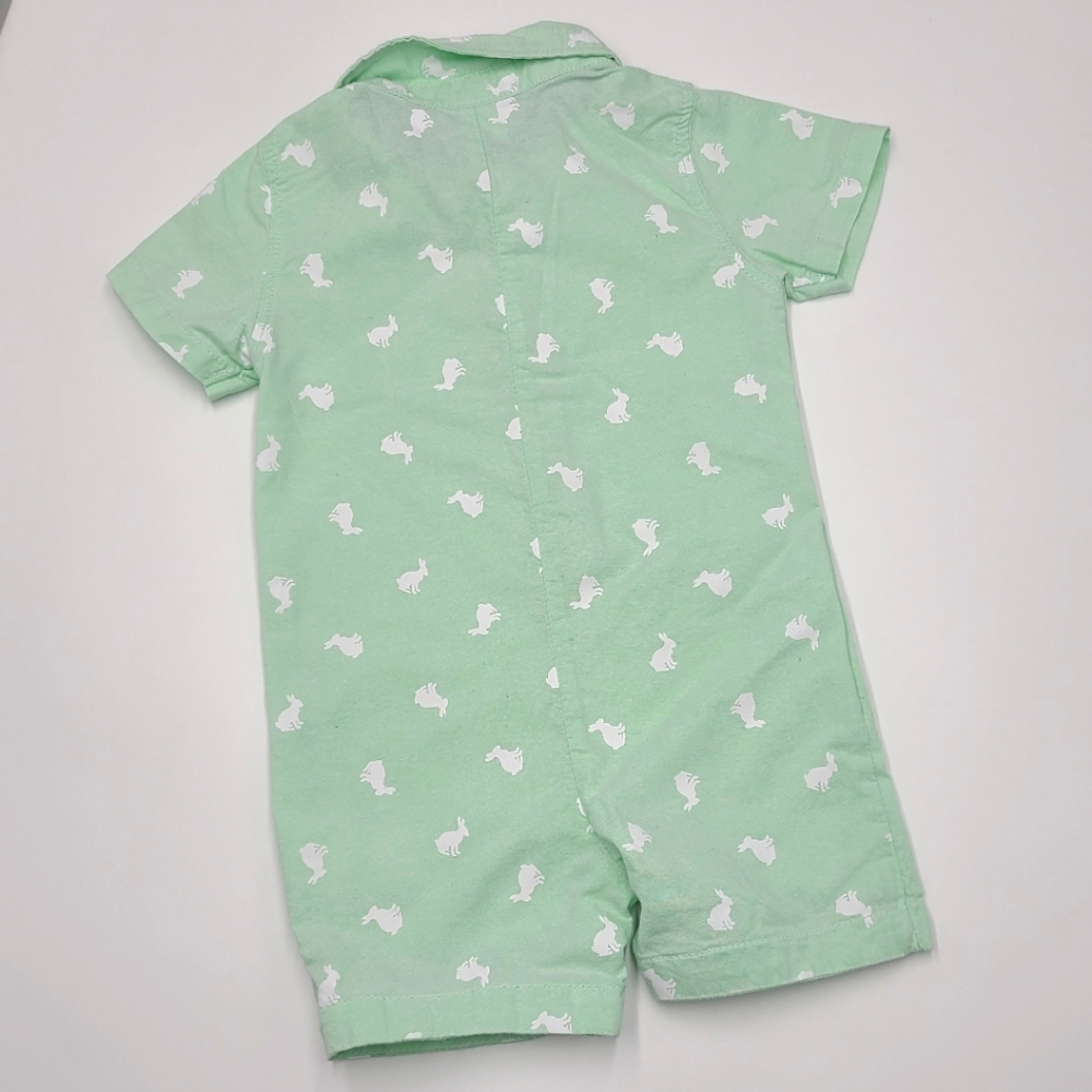 Old Navy baby boy oxford bunny romper size 6-12 months - Picture 3 of 3